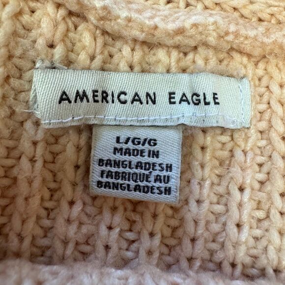 AMERICAN EAGLE woman's size large L oversized Dreamspun mock neck chunky sweater - Picture 14 of 15